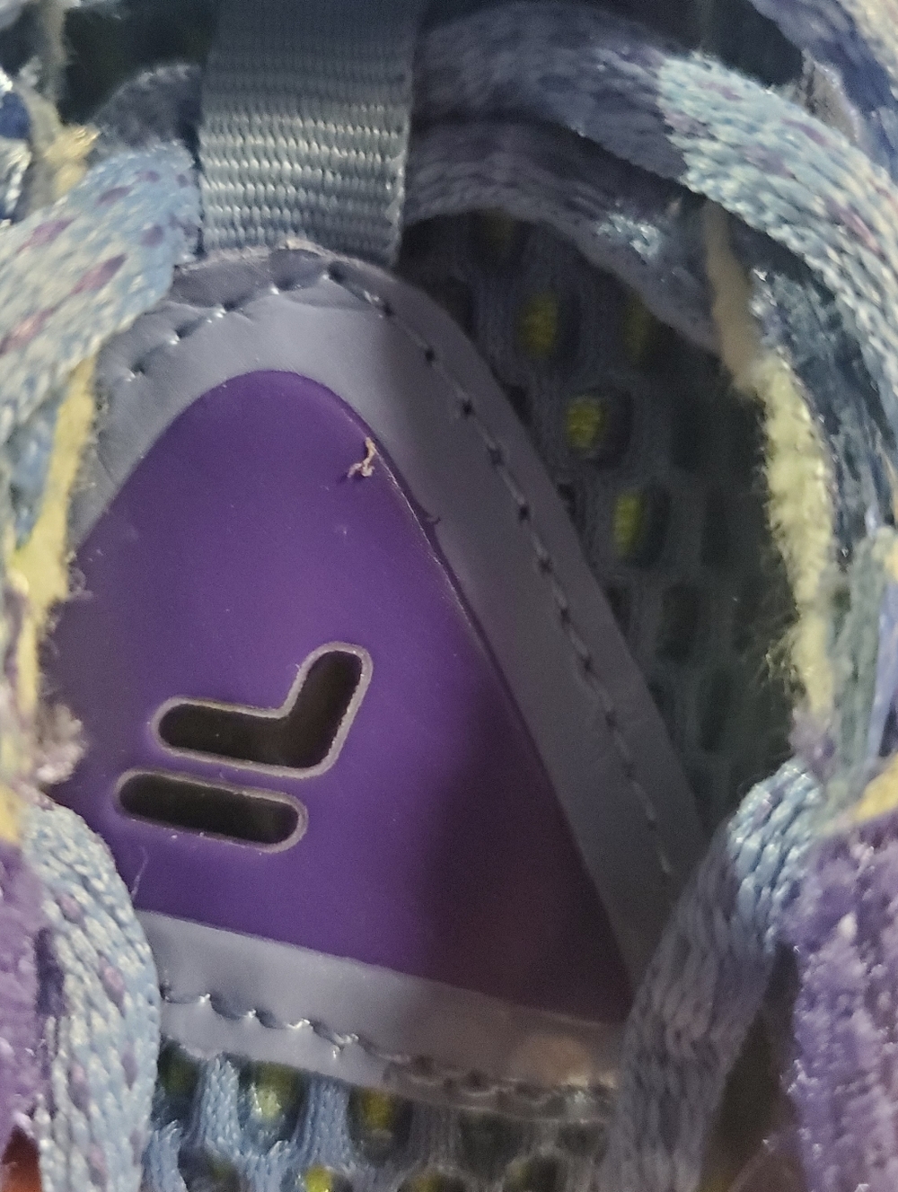 Fila Women’s Athletic Sneakers in Purple and Blue with Lime Accents - Picture 11 of 12